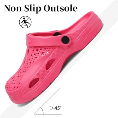 SOSOWHLTE Garden Clogs Mens Arch Support Shoe,Women's Mules & Clogs Comfortable Lightweight Sandals Pink Size 9.5 Female,8.5 Male - Image 5