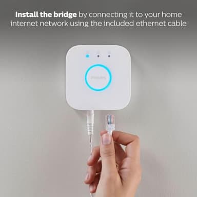 Philips Hue Smart Light Starter Kit - Includes (1) Bridge, (1) Dimmer Switch and (2) A19 LED Bulbs - White and Color Ambiance Color-Changing Light - 800LM - E26 - Control with App or Voice Assistant - Image 9