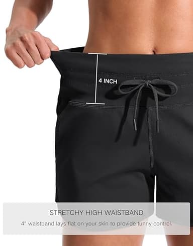 Soothfeel Women's Athletic Running Shorts with Pockets 3.5" Quick Dry High Waisted Workout Active Gym Shorts for Women Black L - Image 4