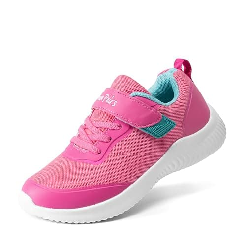 DREAM PAIRS Boys Girls Shoes Kids Tennis EZ-Ons BreezeRunners Running Athletic Walking Sneakers,Size 2 Little Kid,Fuchsia,Contact-K - Image 1