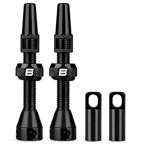 BWSHLF Tubeless Presta Valve Stem 40/44/55/60/65/80/100 mm, Super Light Alloy Presta Valve Stem Kit with Valve Core Remover Tool and Valve Stem Caps - Multiple Color and Size Options(Pair) - Image 1