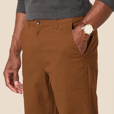 Amazon Essentials Men's Straight-Fit Chino Jogger Pant, Dark Khaki Brown, Medium - Image 4
