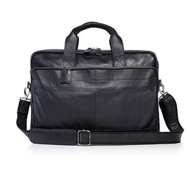 KomalC 16 Inch Leather briefcases Laptop Messenger Bags for Men and Women Best Office Satchel Bag - Image 2