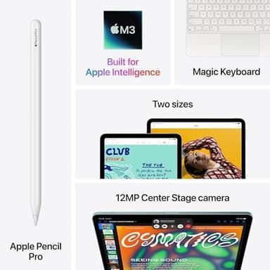 Apple iPad Air 11-inch with M3 chip Built for Apple Intelligence, Liquid Retina Display, 128GB, 12MP Front/Back Camera, Wi-Fi 6E, Touch ID, All-Day Battery Life — Purple - Image 4