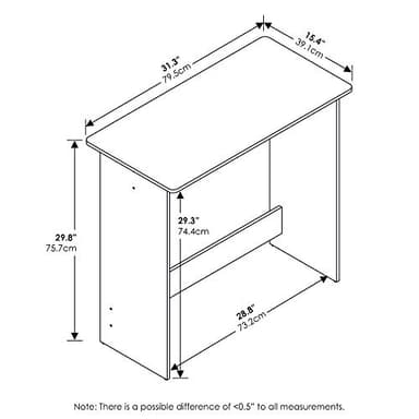 FURINNO Simplistic Study Table, Espresso - Image 3