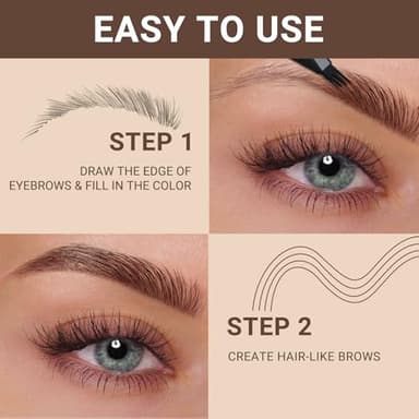 iMethod eyebrow pen - Microblading eyebrow pen, eyebrow pencil with a Micro 4-Fork Tip for Natural Hair-Like Brows, Long-Lasting Eye Brow Pencils for Women, Waterproof, Light Brown - Image 6