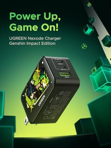 UGREEN Nexode 65W GaN USB C Wall Charger, 3-Port Compact Foldable Fast Charger for MacBook Pro/Air, Dell XPS, iPhone 17/16/15, Galaxy S25/S24, Pixel 10/9, iPad Pro (Genshin Edition) - Image 2