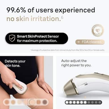 Braun IPL at Home Laser Hair Removal for Women and Men, Silk Expert Pro 5 PL5137 with Venus Swirl Razor, Permanent Visible Hair Reduction in Hair Regrowth for Body & Face, Corded, PL5137 - Image 6