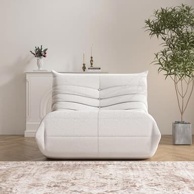 Bean Bag Chair for Adults, Oversized Fireside Chair Comfy Lazy Floor Sofa, Single Seat Sofa Couch Memory Foam Bean Bag Chair for Living Room, Bedroom Apartment Office (Beige) - Image 7