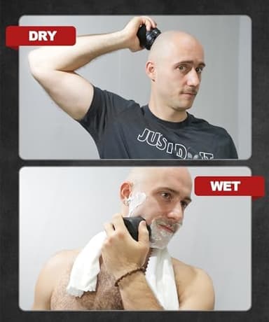 Head Shavers for Bald Men, 10000 RPM High-Speed 6D Magnetic Razor, IPX8 Waterproof Wet/Dry Shaving, Hypoallergenic Blades, LED Display & Storage Case - Image 7