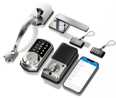 Veise Smart Front Door Lock Set, App Control, Keyless Entry Deadbolt with Lever Handle, Electronic Digital Touchscreen Keypad, Auto Lock, Easy Install, Satin Nickel - Image 7