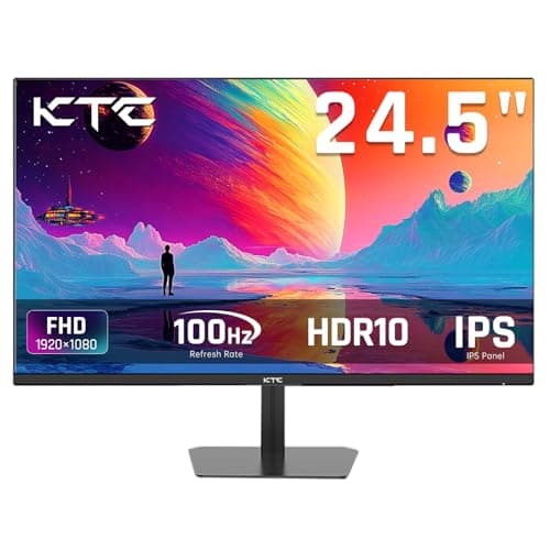 KTC 24.5 Inch 100Hz IPS Computer Monitor - FHD(1920 x 1080P), Anti-Blue Light Screen, 126% sRGB, 16.7M, Support FreeSync and GSync, PC Monitor for Casual Gaming and Working - Image 1