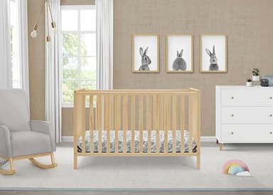 Delta Children Heartland 4-in-1 Convertible Crib, Natural - Image 2