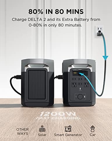 EF ECOFLOW Delta 2 Smart Extra Battery, 1024Wh LiFePO4 Expansion Battery for Power Station DELTA2 - Image 4