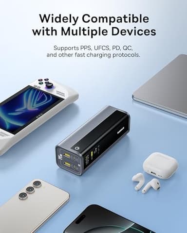 Baseus Laptop Power Bank, 20800mAh 145W Portable Charger USB C with 4 Ports, Digital Display, Travel Powerbank Fast Charging for MacBook, iPhone 17/16 Series, iPad, Samsung, Dell (Flight-Approved) - Image 6