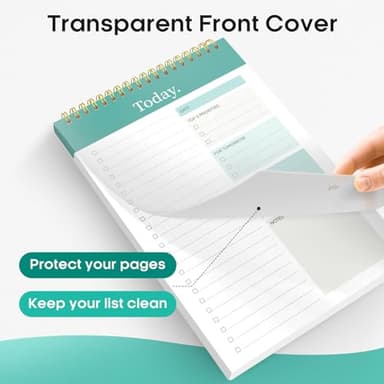 Taja To Do List Notebook Pad, Undated Daily Planner Perfect for Daily Tasks, Goal Setting, Work, Notepad Suitable for Office, Home & School, Greenery Sway, 52 Sheets - Image 3