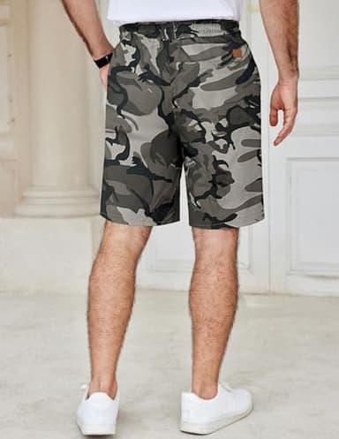 COOFANDY Mens Camo Shorts Casual Summer Beach Shorts Lightweight Camouflage Flat Front Shorts - Image 2