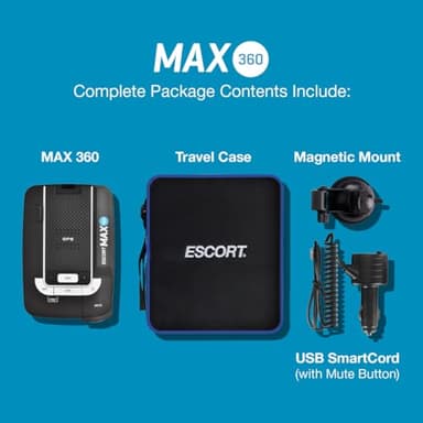 Escort MAX 360 Laser Radar Detector - GPS, Directional Alerts, Dual Antenna Front and Rear, Bluetooth Connectivity, Voice Alerts, OLED Display, Apple CarPlay and Android Auto Compatible - Image 7