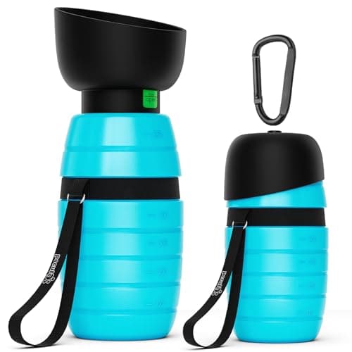 Pecute Portable 22 oz Dog Water Bottle, 2 in 1 Dog Water Bottle Bowl Leakproof with Double Seal, BPA Free, Lightweight, Pet Water Bottel Dispenser for Outdoor Walking Triping Hiking Camping Travels