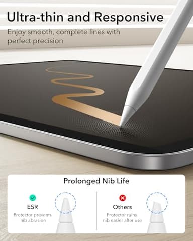 ESR Paper-Feel Magnetic Screen Protector for iPad A16 11th/10th Generation (11 Inch/10.9, 2025/2022), Write and Draw Like on Paper, Detachable and Reusable, Compatible with Tempered Film, Anti-Glare - Image 9