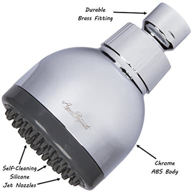 Aqua Elegante 3 Inch High Pressure Shower Head - Best Pressure Boosting, Wall Mount, Bathroom Showerhead For Low Flow Showers, 2.5 GPM - Chrome - Image 3
