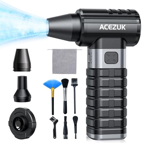 Compressed Air Duster 4-Gear Adjustable 300000RPM Electric Air Duster Rechargeable Brushless Motor Mini Cordless Air Blower for Keyboard, Electronics,Car and Home Cleaning Replaces Compressed Air Can - Image 1