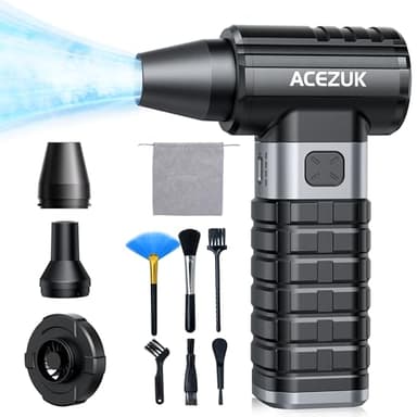 Compressed Air Duster 4-Gear Adjustable 300000RPM Electric Air Duster Rechargeable Brushless Motor Mini Cordless Air Blower for Keyboard, Electronics,Car and Home Cleaning Replaces Compressed Air Can - Image 1