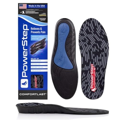 PowerStep Comfort Last Insoles, Cushioning Gel Insoles for Standing All Day, Supports Metatarsal Pain, Foot Arch, Heel Pain, All Day Comfort, Made in The USA (Men's 11-12.5) - Image 1