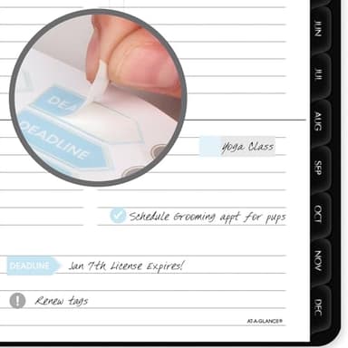 AT-A-GLANCE 2025 Planner, Weekly & Monthly, 7" x 8-3/4", Medium, Contemporary Lite, Black (7054XL0525) - Image 6