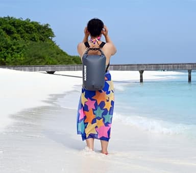 MARCHWAY Floating Waterproof Dry Bag Backpack 5L/10L/20L/30L/40L, Roll Top Sack Keeps Gear Dry for Kayaking, Rafting, Boating, Swimming, Camping, Hiking, Beach, Fishing (Grey, 30L) - Image 7