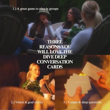 Daily Dopamine Dive Deep Conversation Cards - Get to Know Each Other Ice-Breaker | Deep & Meaningful Conversations | Card Game for Teens, Adults, Couples | Fun Family Party Game for Events & Parties - Image 5