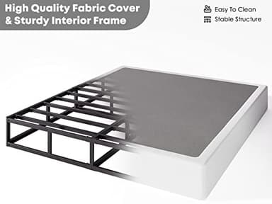 RLDVAY Box-Spring-Full, 9 inch Metal Full Size Box Spring Only, Heavy Duty Full Box Spring with Fabric Cover, Easy Assembly, Non Slip, Noise Free - Image 3