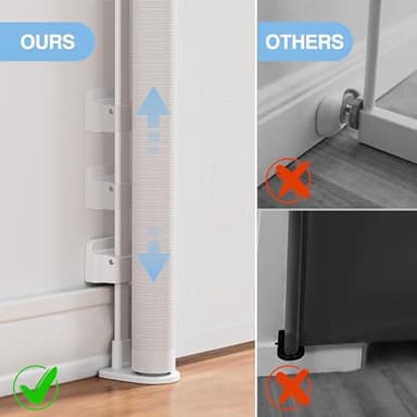 PRObebi Retractable Baby & Dog Gate - Extends to 72" Wide, 34" Tall, for Stairs, Doorways, Hallways & Outdoor Use - Image 5