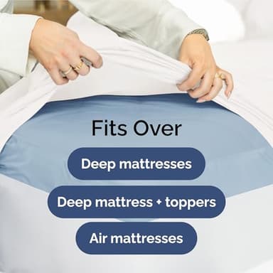 Extra Deep King Sheet Set - 6 Piece Breathable & Cooling Sheets - Hotel Luxury Bedding Set w/18-24 Inch Extra Deep Pockets - Easy Fit - Super Soft, Wrinkle Free and Comfy - Antique White, King Size - Image 6