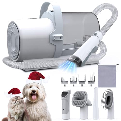 Dog Grooming Vacuum, Pet Grooming Kit with Dog Clippers, 2.5L Dust Cup 11000Pa Dogs Vacuum for Shedding Grooming, 5 Grooming Tools Home Cleaning in 1, Low Noise Pet Grooming Vacuum for Dogs, PG50 - Image 1