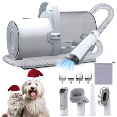 Dog Grooming Vacuum, Pet Grooming Kit with Dog Clippers, 2.5L Dust Cup 11000Pa Dogs Vacuum for Shedding Grooming, 5 Grooming Tools Home Cleaning in 1, Low Noise Pet Grooming Vacuum for Dogs, PG50 - Image 1