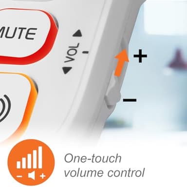 VTech SN5147 Amplified Corded/Cordless Senior Phone with Answering Machine, Call Blocking, 90dB Extra-Loud Visual Ringer, One-Touch Audio Assist on Handset up to 50dB, White - Image 7