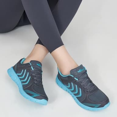DUOYANGJIASHA Sneakers for Women Running Shoes: Slip On Casual Walking Shoes Non Slip Comfortable Fashion Tennis Shoes Mesh Lightweight Sneaker for Work Dark Gray - Image 5