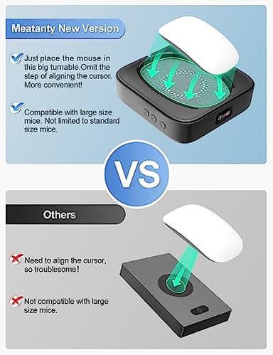 Meatanty Mouse Mover Undetectable, Super-Silent Mouse Jiggler Device Move Randomly, Automatic Wiggler Shaker Giggler, Adjustable Interval Timer, Keep Computer Laptop Active for Office Home Remote Work - Image 2