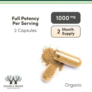 Organic Lions Mane Mushroom Capsules (120 Count), for Focus Support and Immune Health, Third Party Tested and Grown in The USA - by Double Wood - Image 3