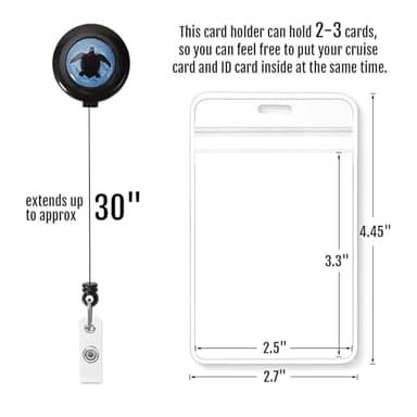 MNGARISTA Retractable Cruise Lanyard for Ship Cards, Waterproof Lanyards for Cruise Ship Cards with ID Holder, 2 Pack, Seaweed - Image 3