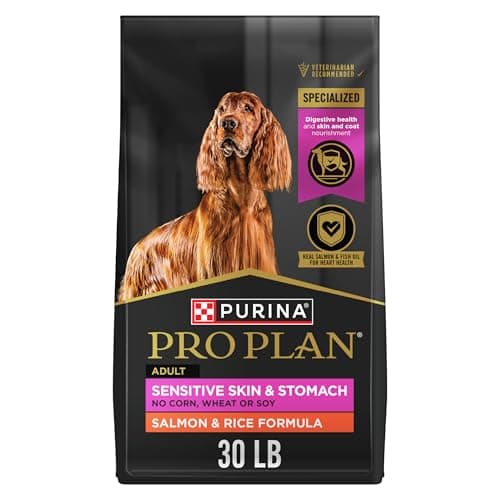 Purina Pro Plan Sensitive Skin and Stomach Dog Food Dry, Adult Salmon & Rice Formula, Digestive Health - 30 lb. Bag - Image 1