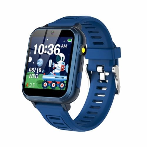 Smart Watch for Kids with 24 Puzzle Games HD Touch Screen Camera Music Player Pedometer Alarm Clock Calculator Flashlight 12/24 hr Gifts for 4-12 Year Old Boys Toys for Kids - Image 1