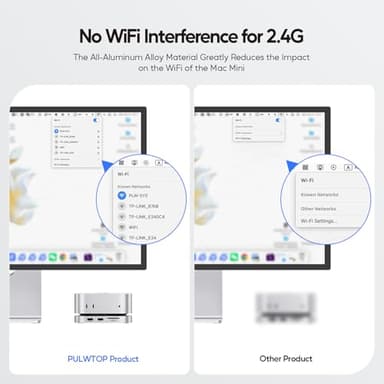 PULWTOP Mac mini M4 Dock with 4TB M.2 SSD Enclosure (SSD NOT Included), Mac mini M4/ M4 Pro Hub Stand with HDMI 4K@60Hz, 2024 MacMini USB C Hub Accessories, 3 USB A 2.0, SD/TF, 3.5mm Audio - Image 8