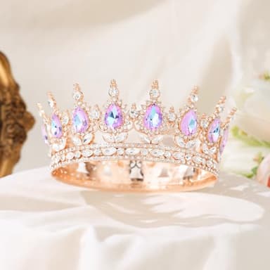 Feltent Queen Crown for Women Crystal Tiara for Girl Rhinestone Wedding Headband for Bride Hair Accessories for Costume Birthday Party Prom - Image 4