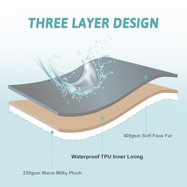 COZY KISS Waterproof Pet Blanket for Large Dog, Soft Luxury Faux Fur Throw for Woman Sofa Bed Couch, Non-Shedding Double Sided, Super Fluffy Thick Warm, Reversible, 50x60 in, Brown Leopard Print - Image 4