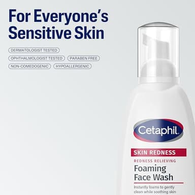 Cetaphil Redness Relieving Foaming Face Wash For Sensitive Skin, 8 Fl Oz, Gently Cleanses & Calms Sensitive Skin Without Over Drying, (Packaging May Vary) - Image 7