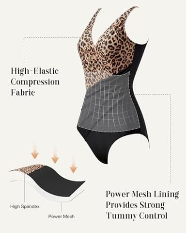 RXRXCOCO Womens One Piece Swimsuits Tummy Control Ruched Criss Cross Bathing Suits V Neck Slimming Swimwear - Image 7