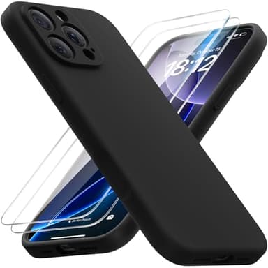 FlyReal Magnetic for iPhone 16 Pro Case, Compatible with MagSafe, (Integrated Silicone Camera Control Button) (Camera Protection) + Screen Protectors, Microfiber Lining Case 6.3", Black - Image 1