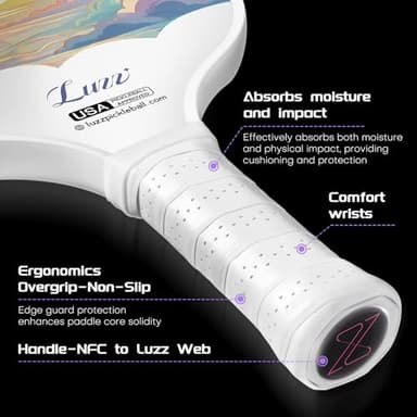 Luzz Carbon Fiber Pickleball Paddles, Sandblasted Surface USAPA Approved Pickleball Rackets for Beginners Increased Spin Control Pickle Ball Paddle Set for Men,Women,Pros,Adults - Image 4